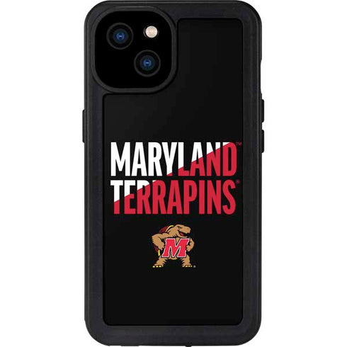 University of Maryland Terrapins Athletic Marks iPhone 15 Plus Waterproof Case